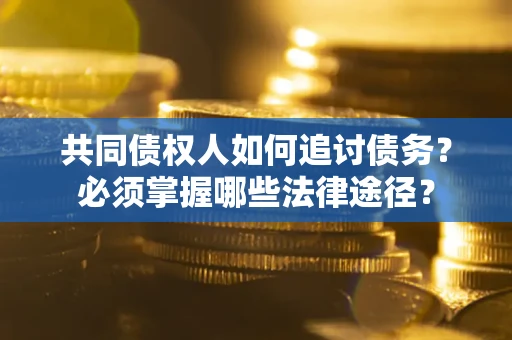 北京共同债权人如何追讨债务？必须掌握哪些法律途径？
