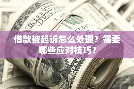 北京借款被起诉怎么处理？需要哪些应对技巧？